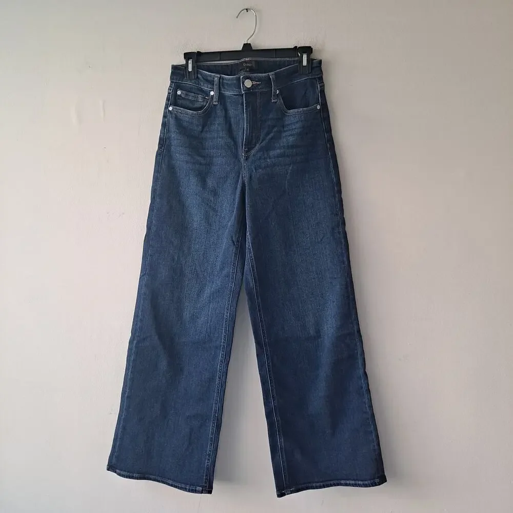 NWOT Bella Stretch Wide Leg Jeans High Rise Denim Midnight Blue Women's Size 29
